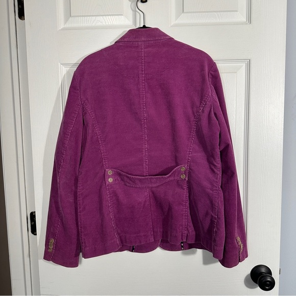 Lands End pink corduroy jacket, sz. 12, button front, layer, fall, classic - Picture 4 of 10